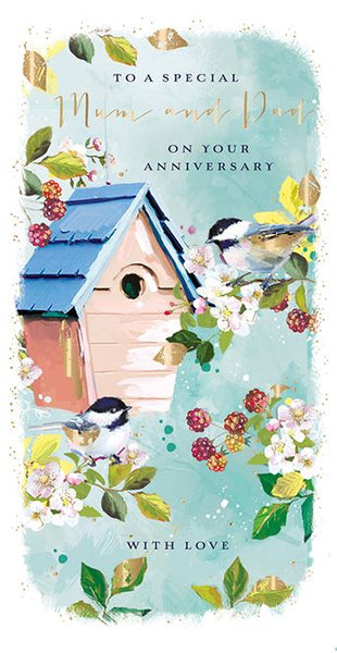 Anniversary Card - Mum and Dad Anniversary - A Day In The Garden