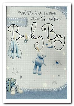 New Baby Grandson Card - Thank You For Grandson