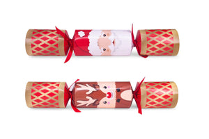 Christmas Crackers - 12 Family Santa & Reindeer