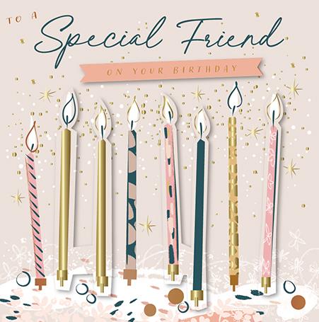Birthday Card - Special Friend - Birthday Candles