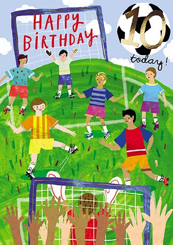 Age 10 - 10th Birthday - Football Match