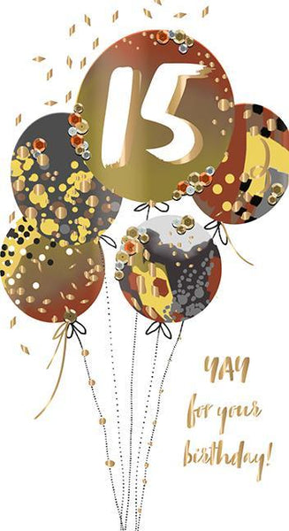 Age 15 - 15th Birthday - Birthday Balloon