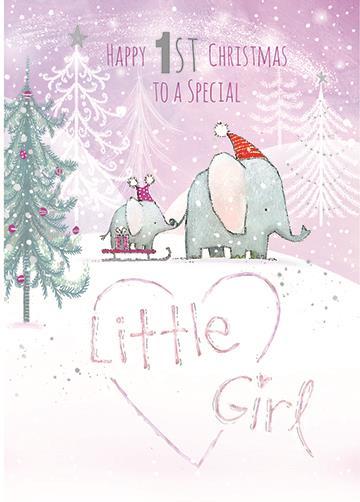 Christmas Card - 1st Christmas Girl - Christmas Adventure