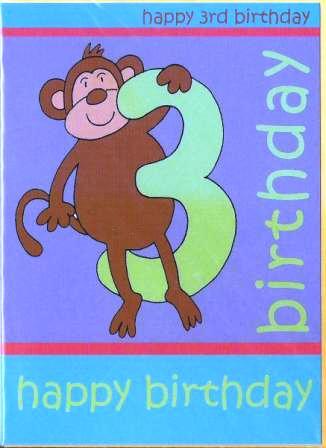 Age 3 - 3rd Birthday - Monkey