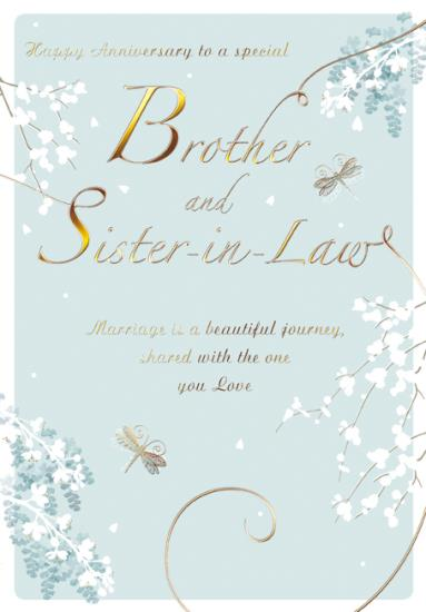 Anniversary Card - Brother and Sister-in-Law - Blossom