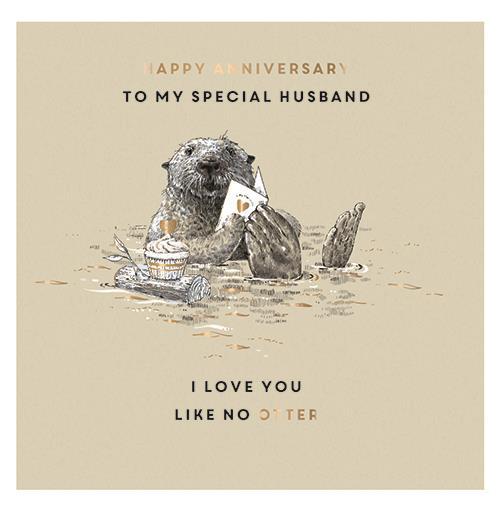 Anniversary Card - Husband Anniversary - Otterly Yours