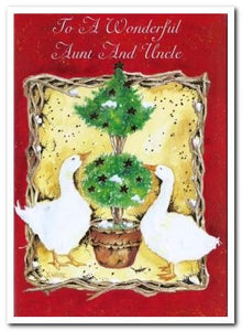Christmas Card - Aunt and Uncle - Topiary Tree