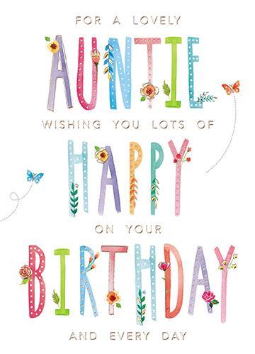 Auntie Birthday - Auntie - Happy Birthday