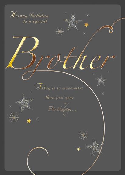 Brother Birthday - Silver Stars