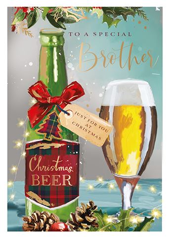 Christmas Card - Brother - Christmas Beer