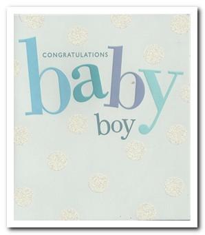 New Baby Card - Baby Boy - Big Text