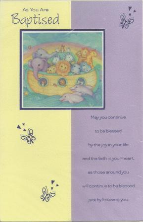 Christening Card - As You are Baptised