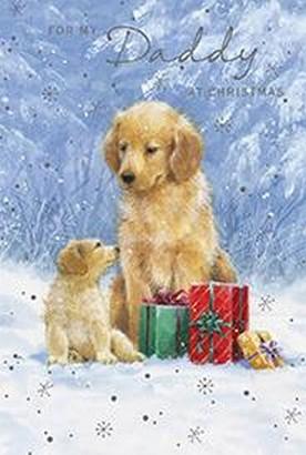 Christmas Card - Daddy - Xmas Dog/Puppy