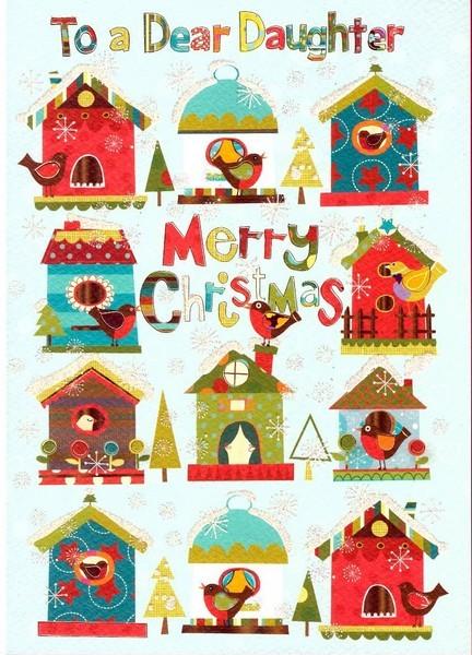 Christmas Card - Daughter - Bird Houses