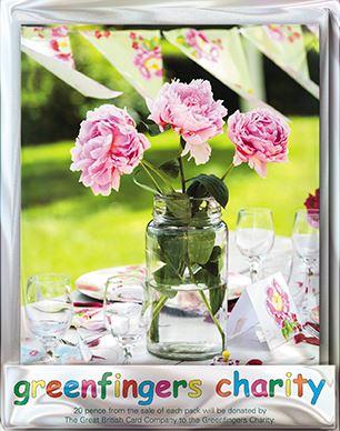 Blank Card - Pack of 4 - Peony Table Setting