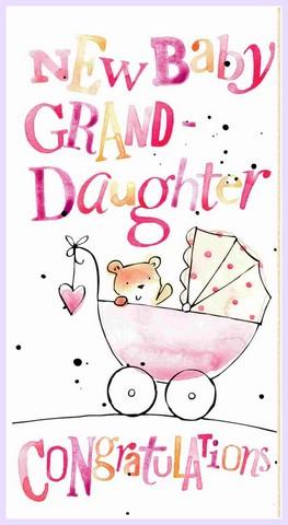 New Baby Card - Baby Granddaughter - Baby Granddaughter Text