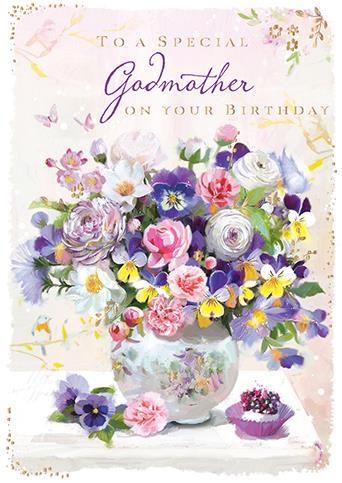 Godmother Birthday - Pansies And Ranunculuses