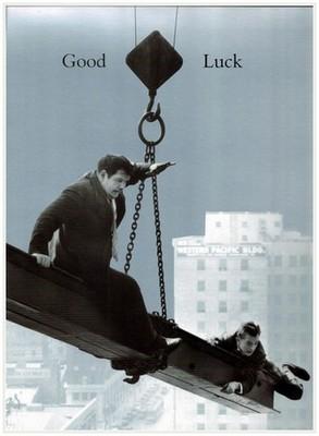 Good Luck Card - Laurel & Hardy