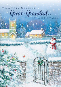 Christmas Card - Great-Grandad  - Let It Snow