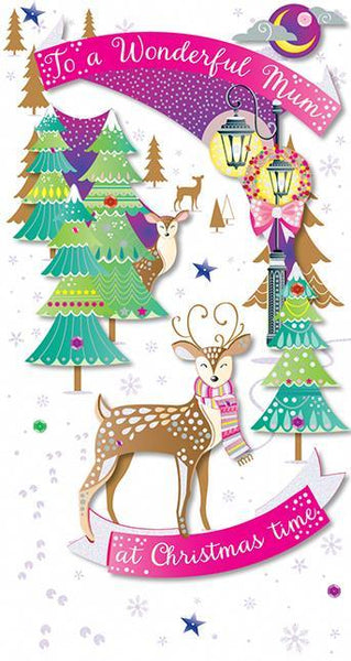 Christmas Card - Mum - Christmas Deer
