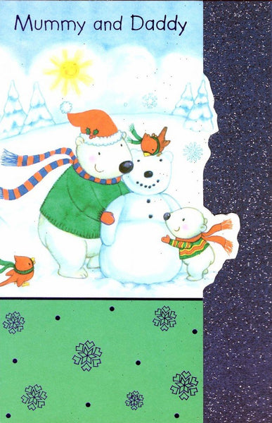 Christmas Card - Mummy and Daddy - Bear Family