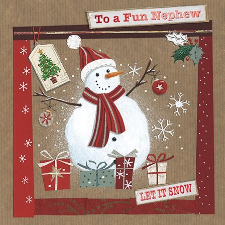 Christmas Card - Nephew - Frosty The Snowman