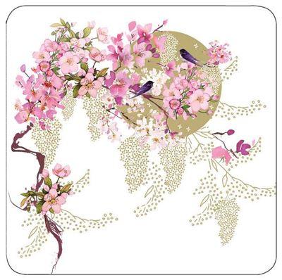 Blank Card - Cherry Blossom Sun