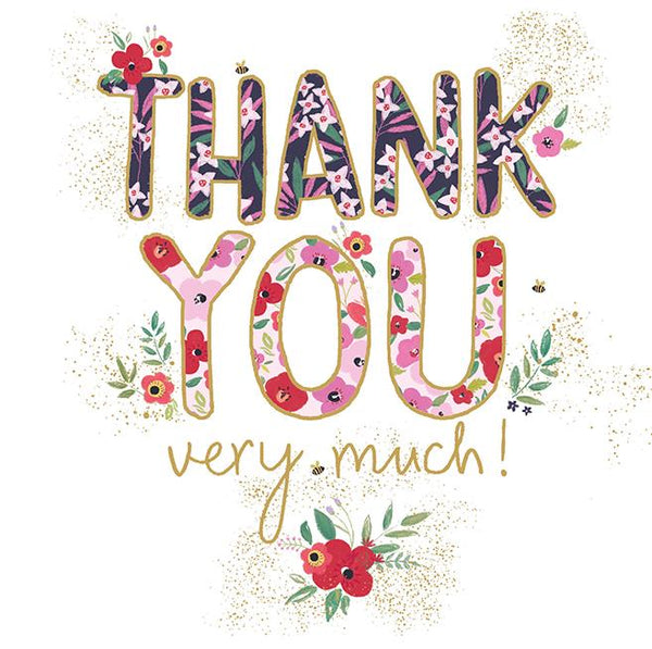 Thank You Card - Floral Thank  You