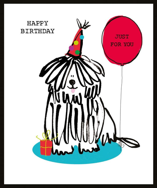 Children's Birthday Card - Doggie/Balloon
