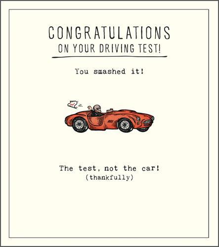 Congratulations Card - Driving Test - Smashed It