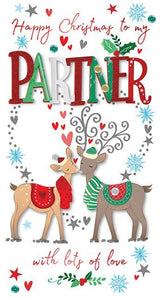 Christmas Card - Partner - Reindeers