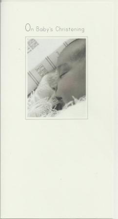 Christening Card - Baby Asleep