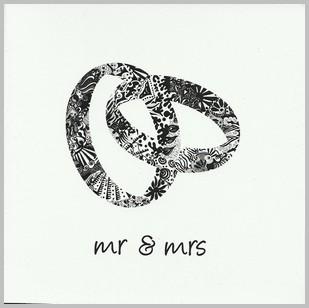 Wedding Card - Mr & Mrs Rings