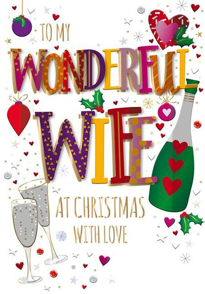 Christmas Card - Wife - My Wonderful Wife