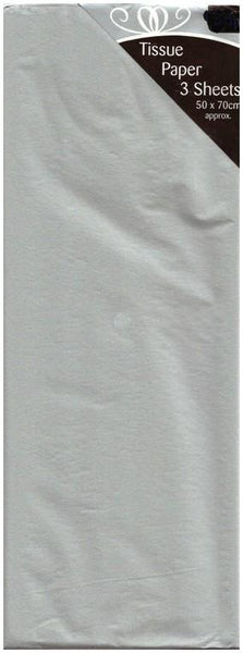 Tissue Pack - 3 Sheets Matt Silver