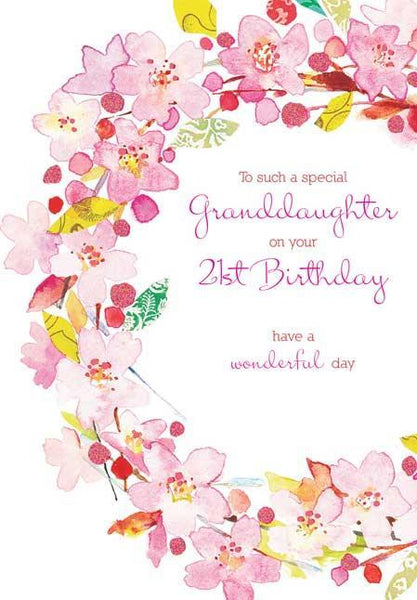 Granddaughter 21st Birthday - Blossom Wreath