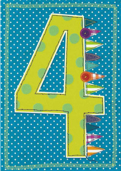 Age 4 - 4th Birthday - Bunting