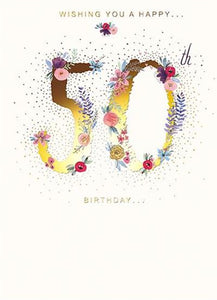 Age 50 - 50th Birthday - Flower Number