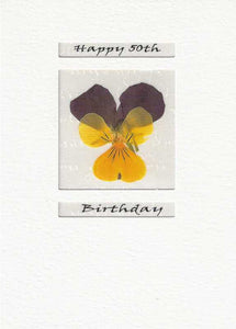 Age 50 - 50th Birthday - Pansies