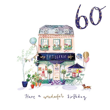 Age 60 - 60th Birthday - La Patisserie from Ling Design, English Cards in France