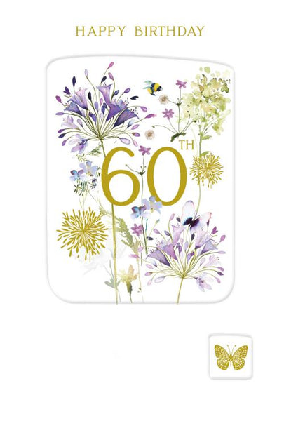 Age 60 - 60th Birthday - Allium Press from Nigel Quiney Publications, English Cards in France