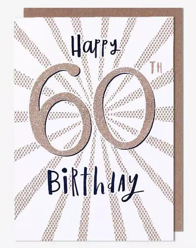 Age 60 - 60th Birthday - Birthday Gold Dots from Pigment Productions, English Cards in France