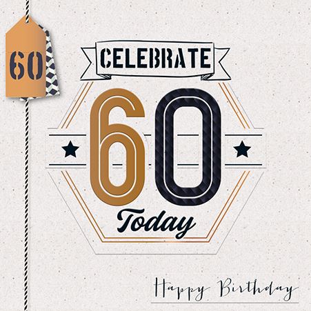Age 60 - 60th Birthday - Optical Ink from Talking Pictures, English Cards in France
