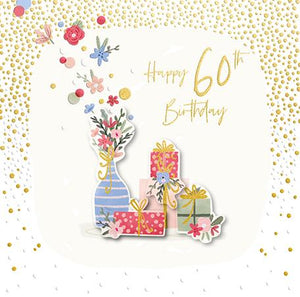 Talking Pictures Age 60 - 60th Birthday - Flowers & Present