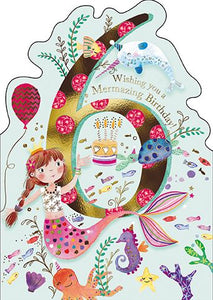 The Great British Card Company Age 6 - 6th Birthday - Mermazing Birthday