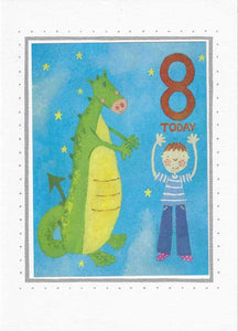 Age 8 - 8th Birthday - Green Dragon