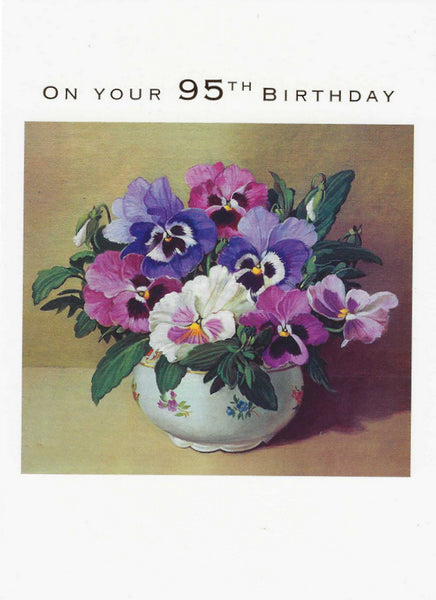 Age 95 - 95th Birthday - Pansies