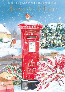 Christmas Card - Across The Miles - Festive Postbox