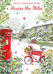 Christmas Card - Across The Miles - Snowy Village from Nigel Quiney Publications, English Cards in France