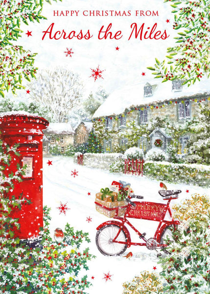 Christmas Card - Across The Miles - Snowy Village from Nigel Quiney Publications, English Cards in France